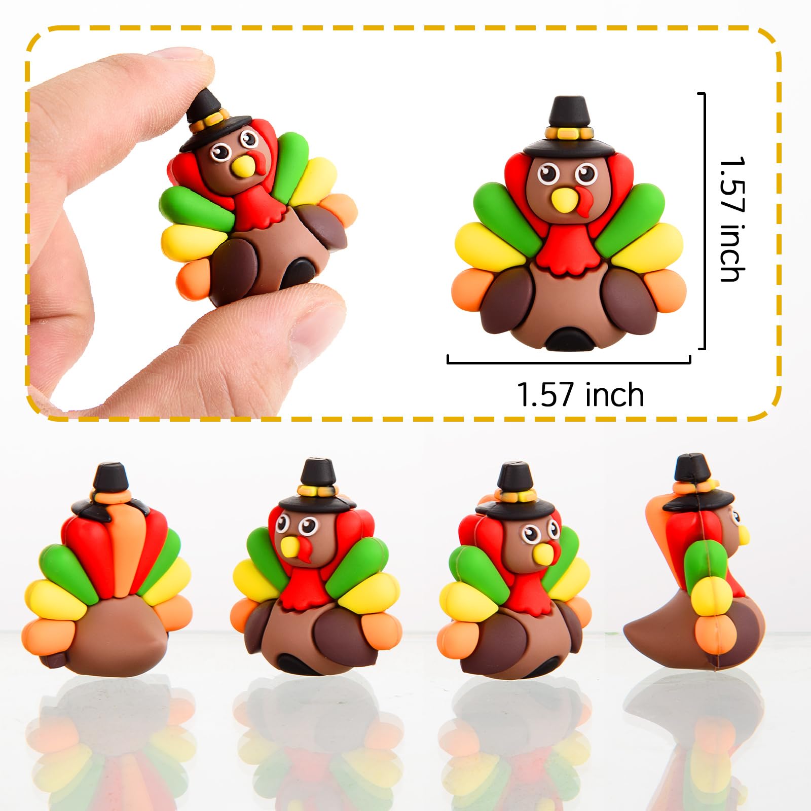 Amazon.com: ARCHCRTC 25 Pcs Mini Thanksgiving Turkey Figurines
